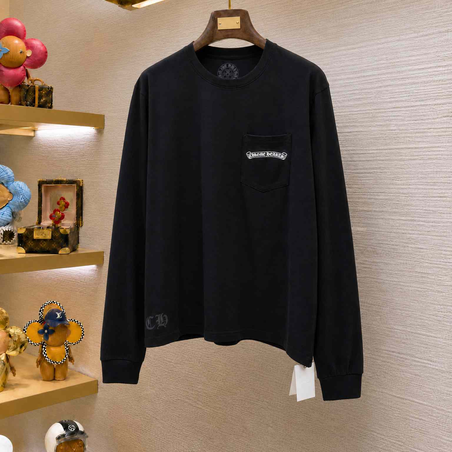 Chrome Hearts St. Barth Long Sleeve T-shirt  'Black' - DesignerGu