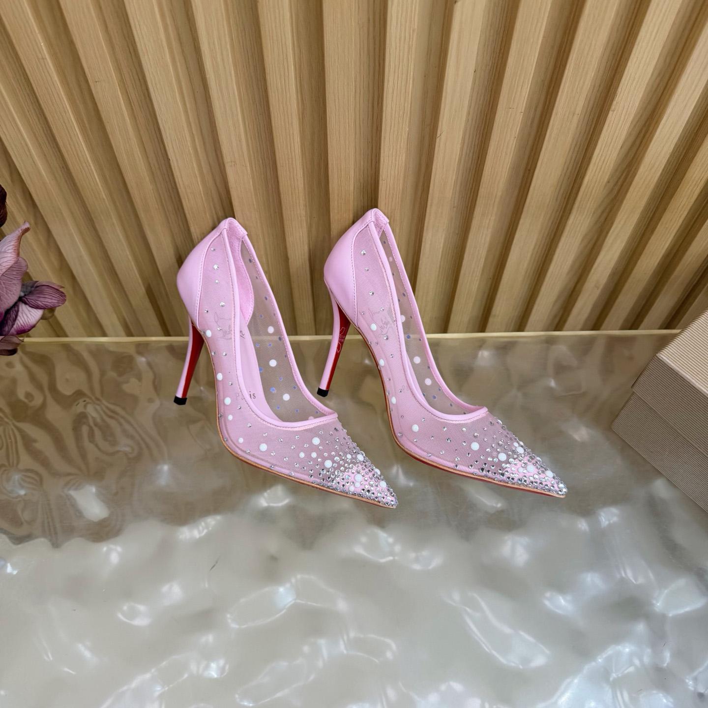 Christian Louboutin Miss Z Degrastrass Leather Pumps 100 - DesignerGu