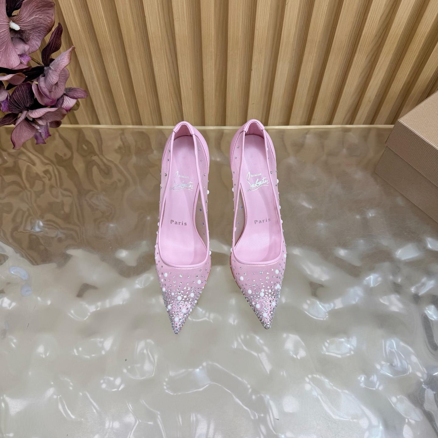 Christian Louboutin Miss Z Degrastrass Leather Pumps 100 - DesignerGu