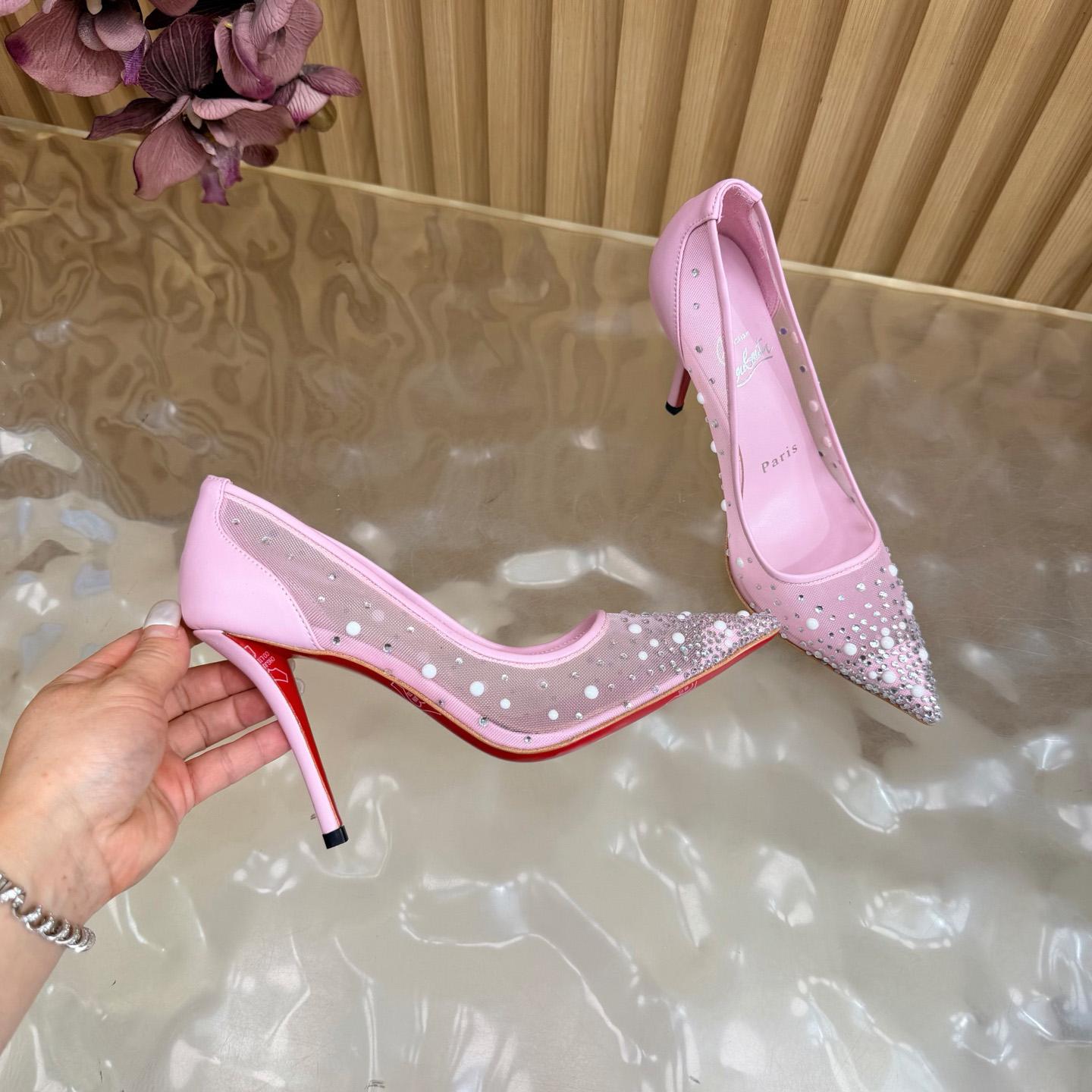 Christian Louboutin Miss Z Degrastrass Leather Pumps 100 - DesignerGu