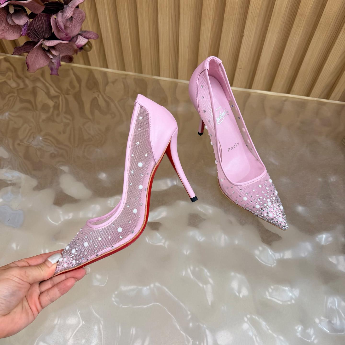 Christian Louboutin Miss Z Degrastrass Leather Pumps 100 - DesignerGu