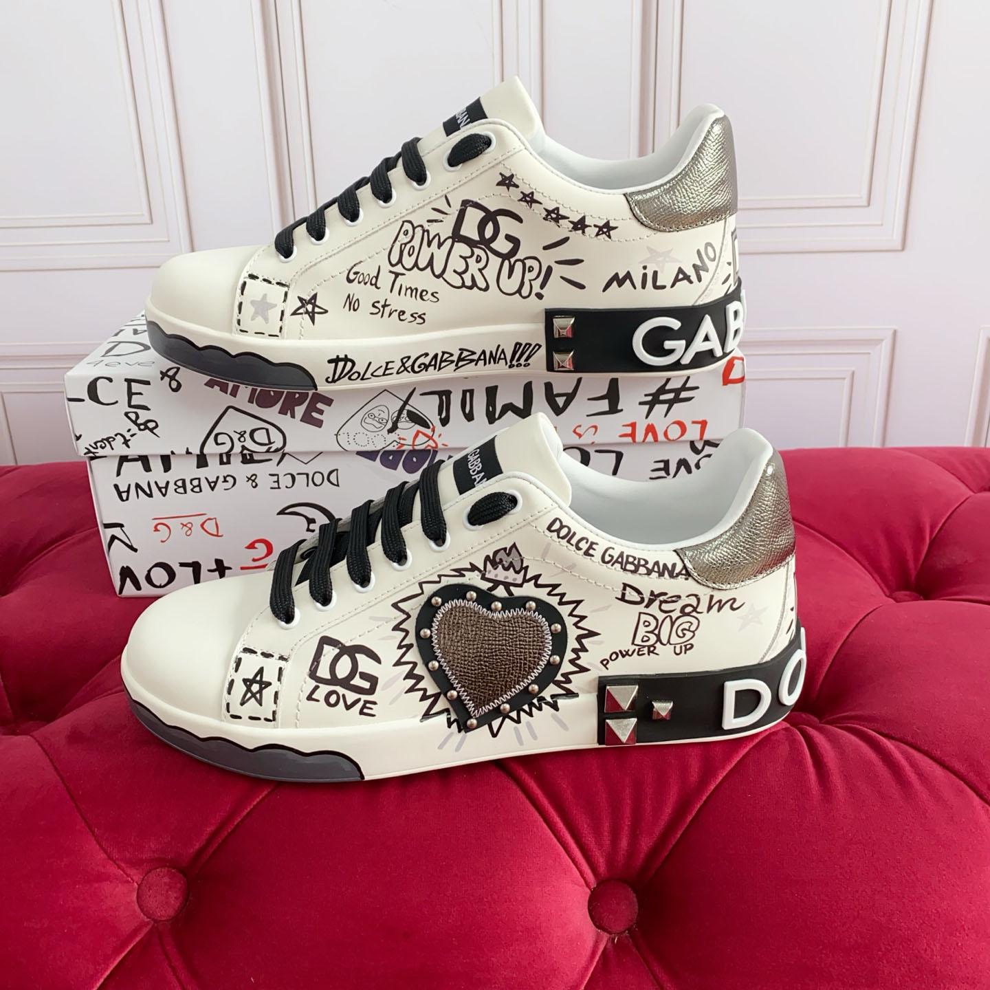 Dolce & Gabbana Portofino Calfskin Sneakers - DesignerGu