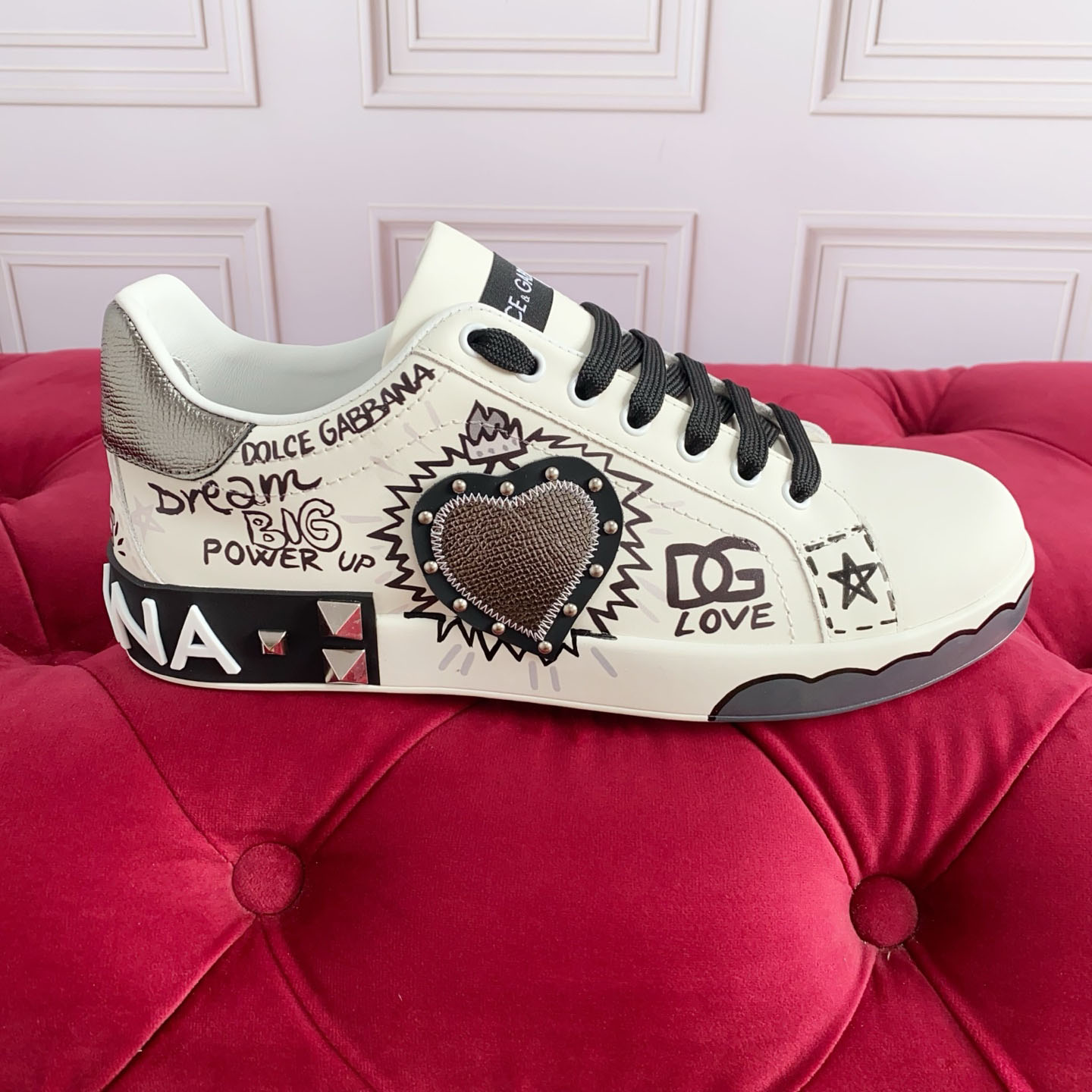 Dolce & Gabbana Portofino Calfskin Sneakers - DesignerGu