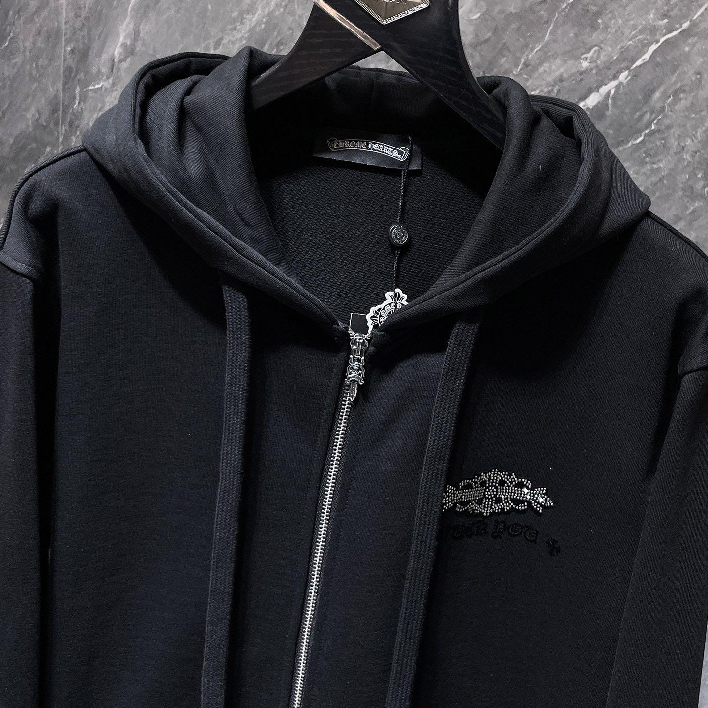 Chrome Hearts Cross Embroidery Black Hoodie - DesignerGu