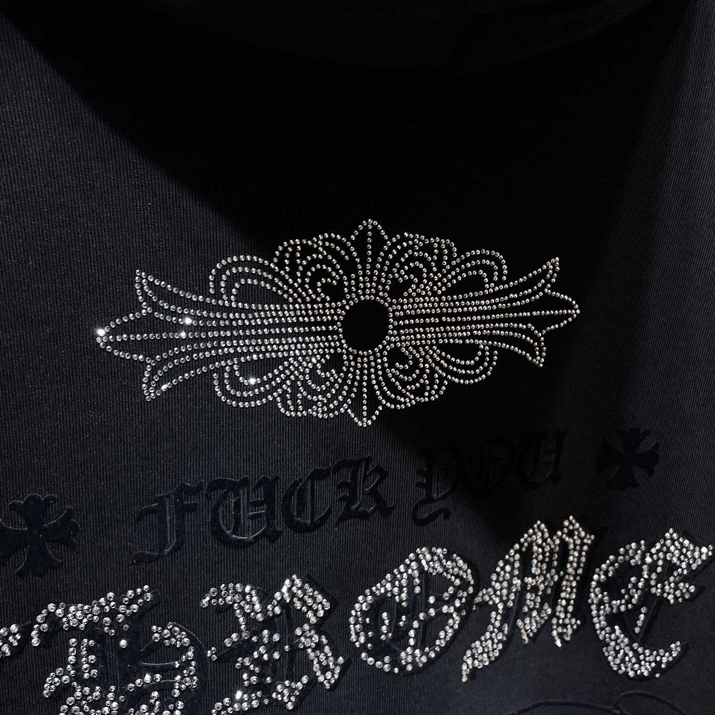 Chrome Hearts Cross Embroidery Black Hoodie - DesignerGu
