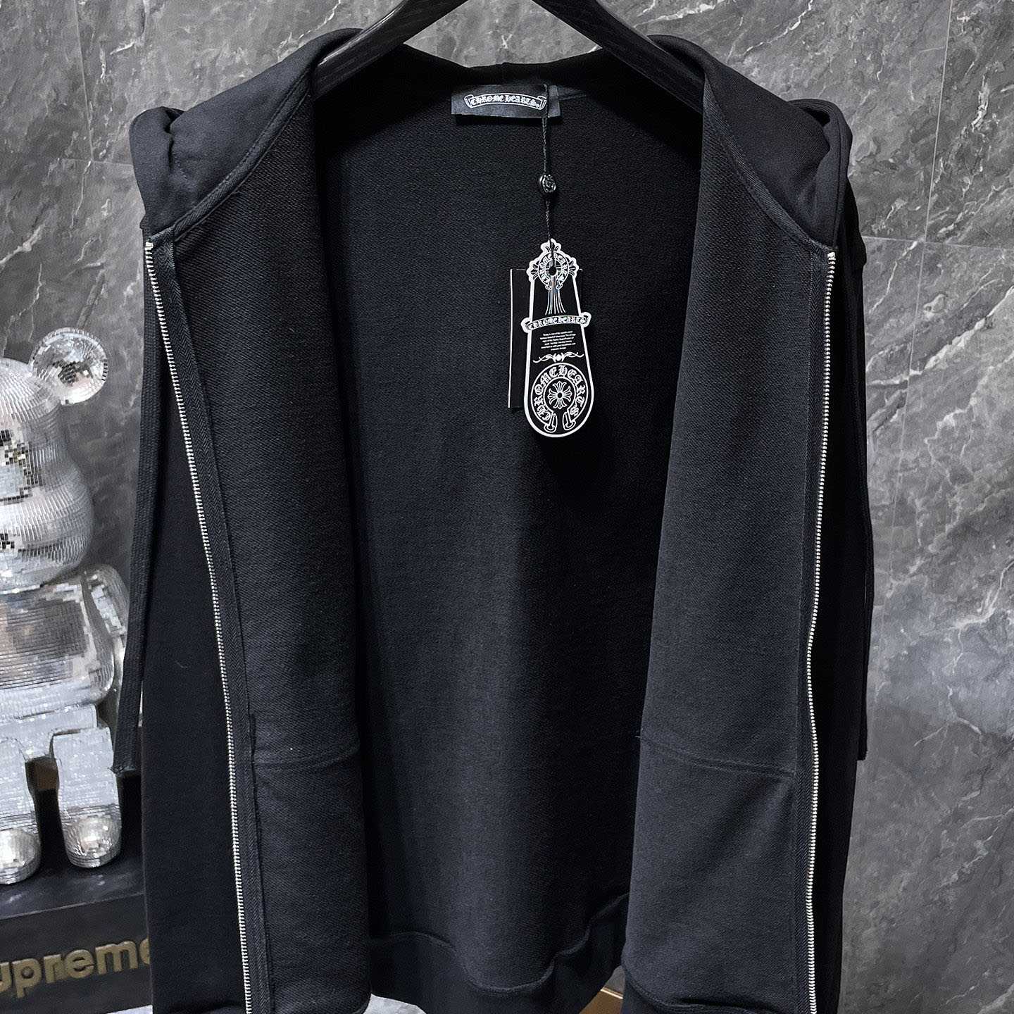 Chrome Hearts Cross Embroidery Black Hoodie - DesignerGu