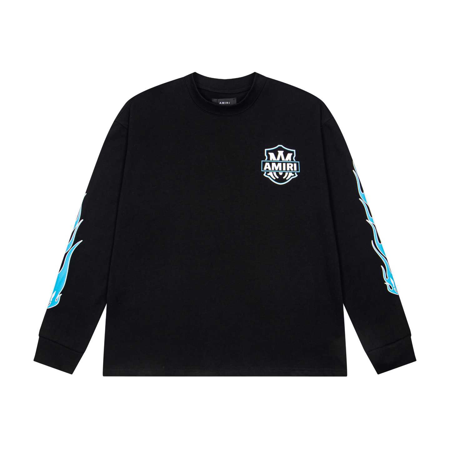 Amiri Cotton Eagle Flames Long Sleeve T-Shirt 'Black' - DesignerGu