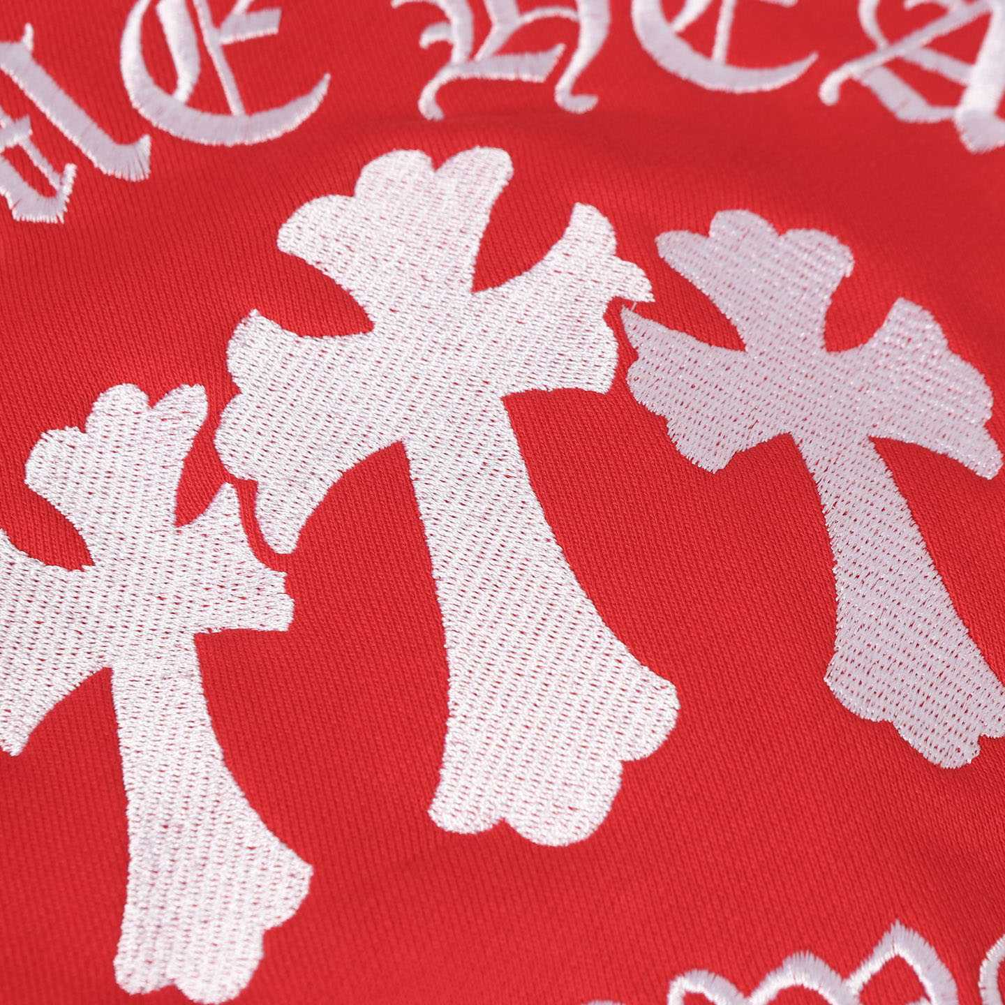 Chrome Hearts Embroidered King Taco Zip Up Hoodie 'Red' - DesignerGu