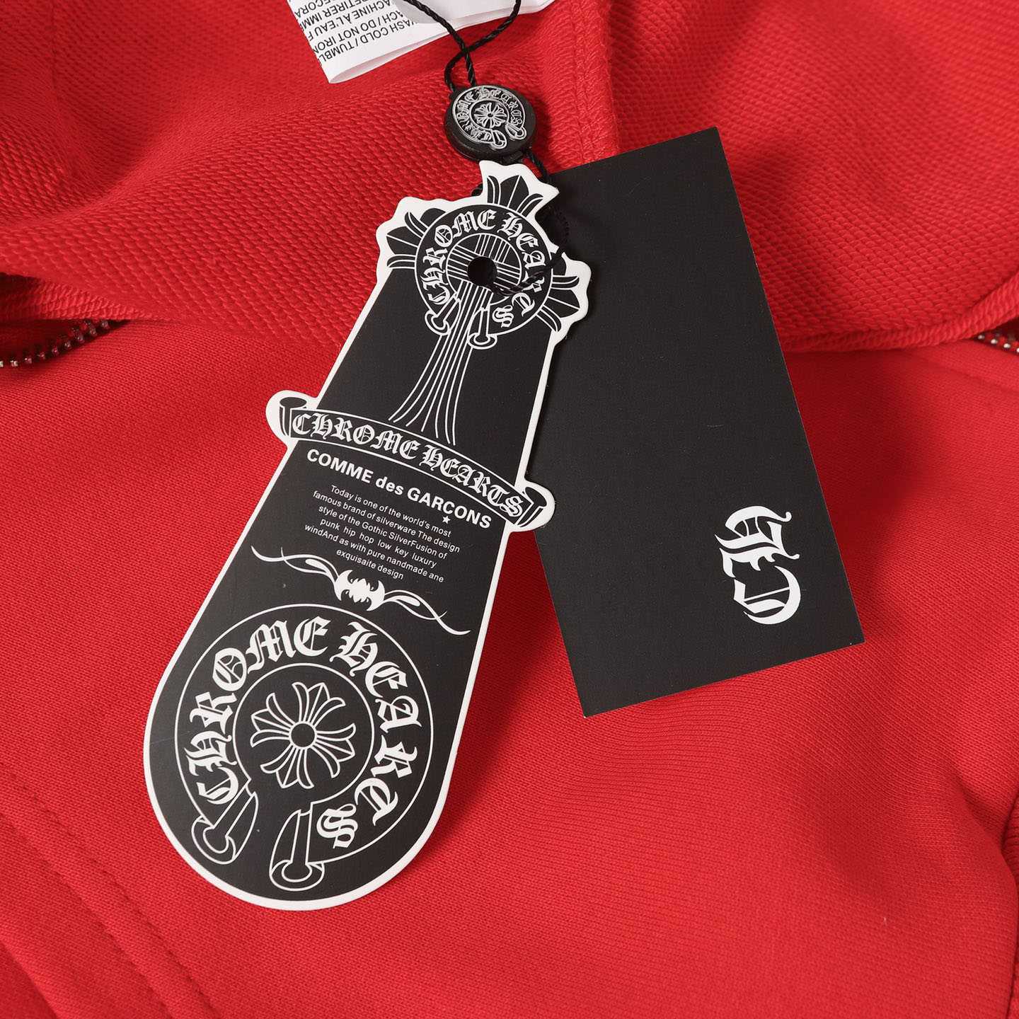 Chrome Hearts Embroidered King Taco Zip Up Hoodie 'Red' - DesignerGu