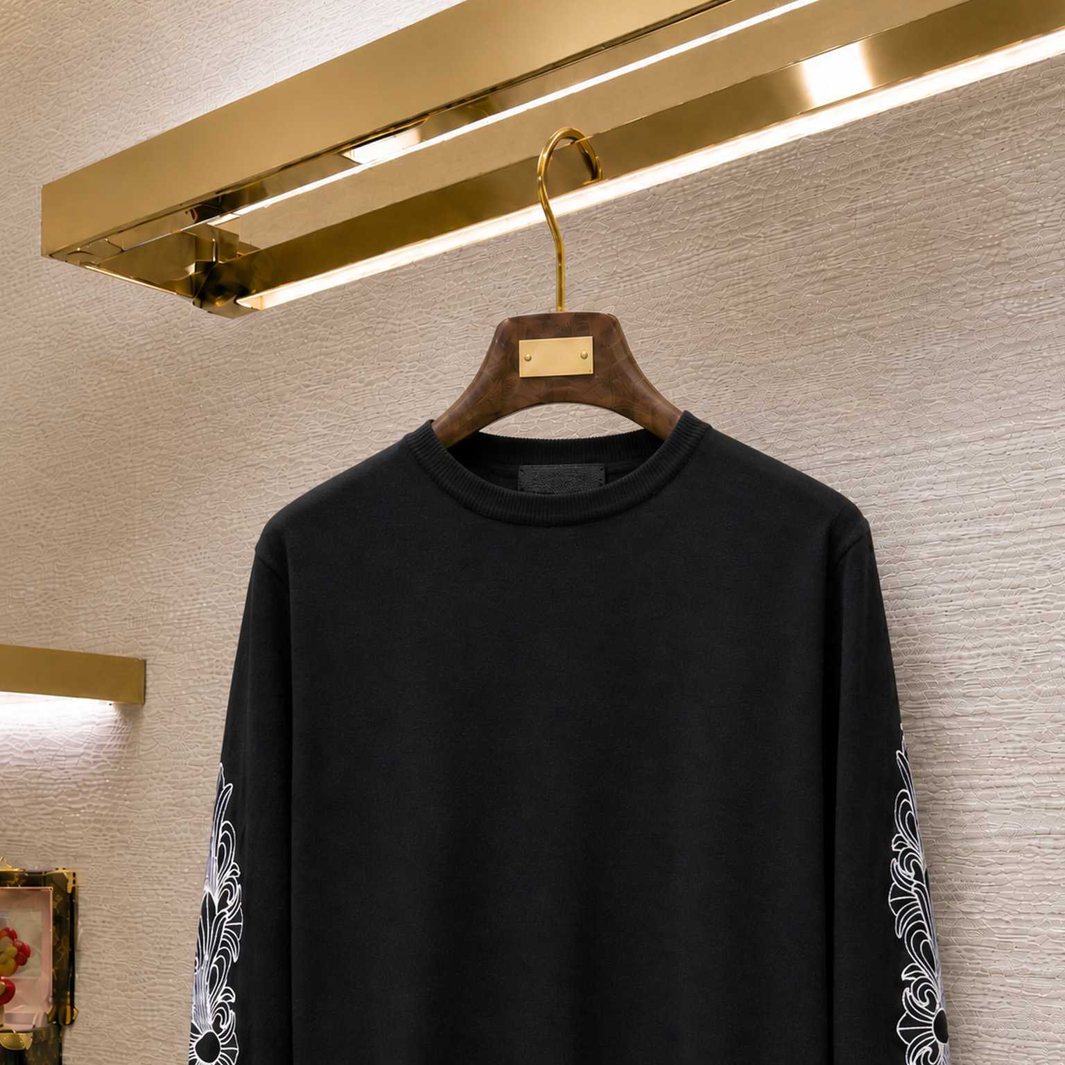 Chrome Hearts Life Sentence Floral Cross Embroidered Sweater - DesignerGu