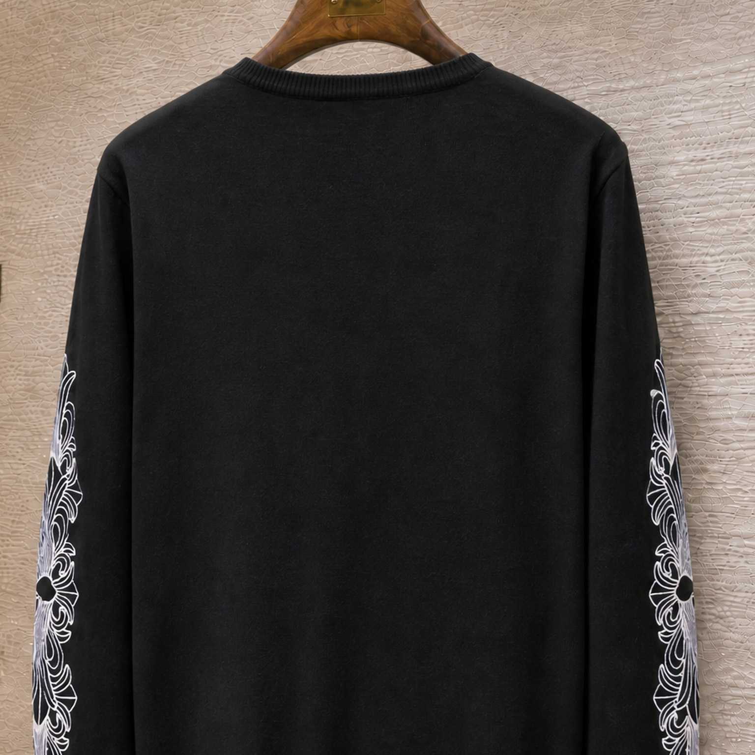 Chrome Hearts Life Sentence Floral Cross Embroidered Sweater - DesignerGu