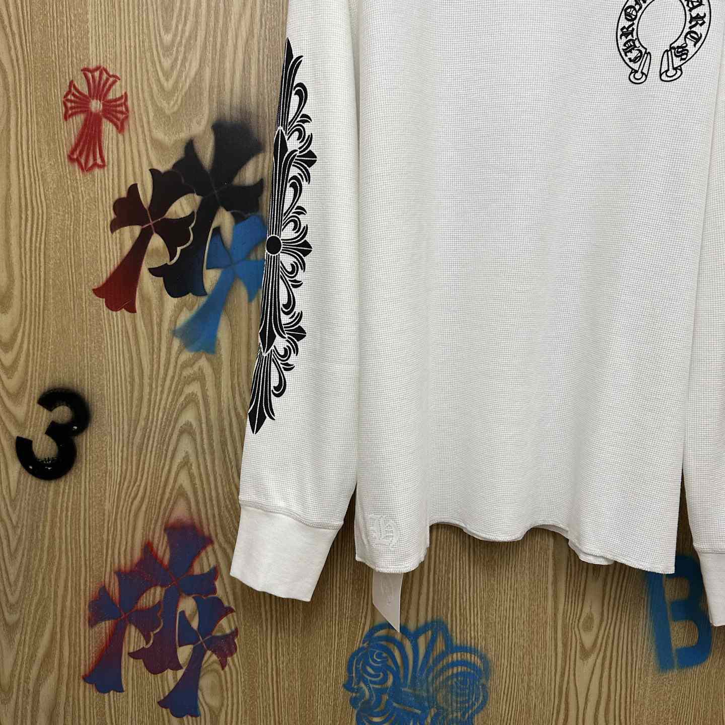 Chrome Hearts Horseshoe Logo Long Sleeve T-Shirt - DesignerGu