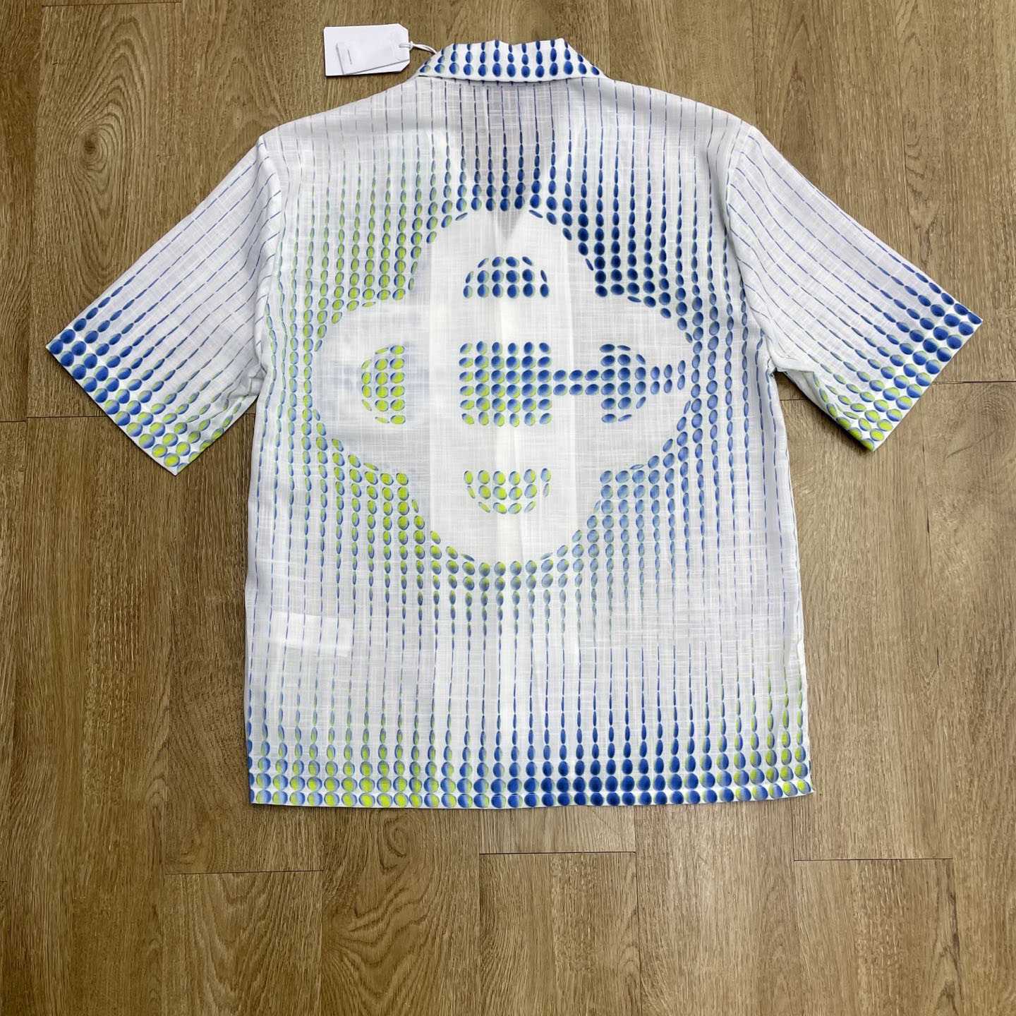 Casablanca White Pills Cuban Collar Short Sleeve Shirt CA3561 - DesignerGu