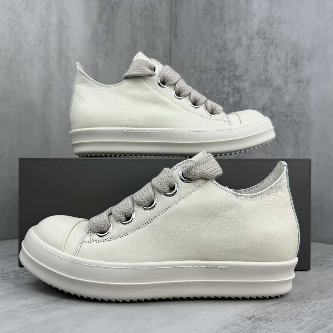Rick Owens Porterville Jumbo Laced Low 'Milk' - DesignerGu