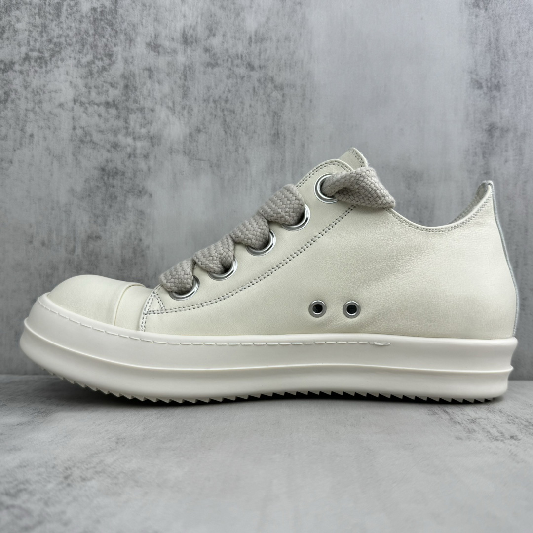Rick Owens Porterville Jumbo Laced Low 'Milk' - DesignerGu