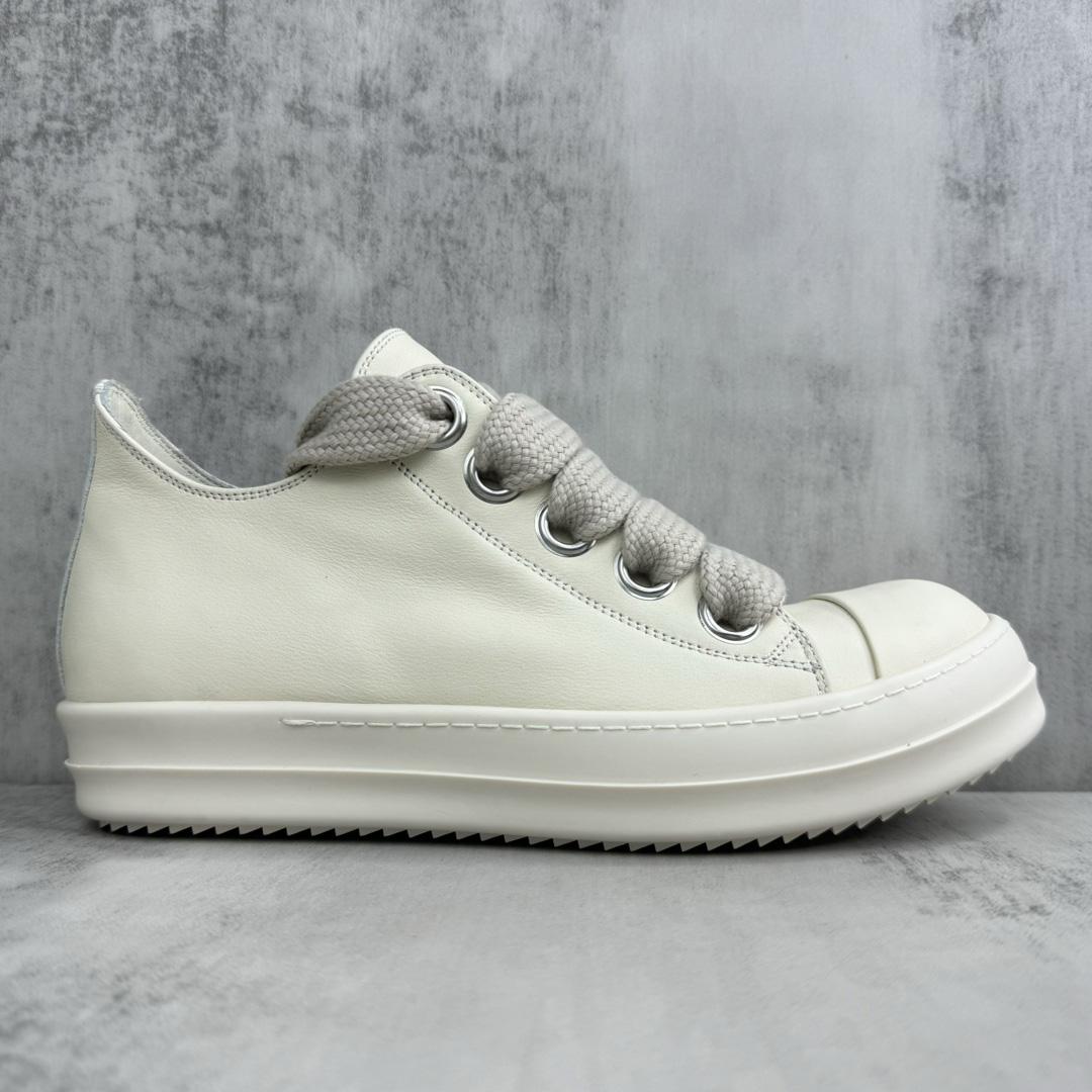 Rick Owens Porterville Jumbo Laced Low 'Milk' - DesignerGu