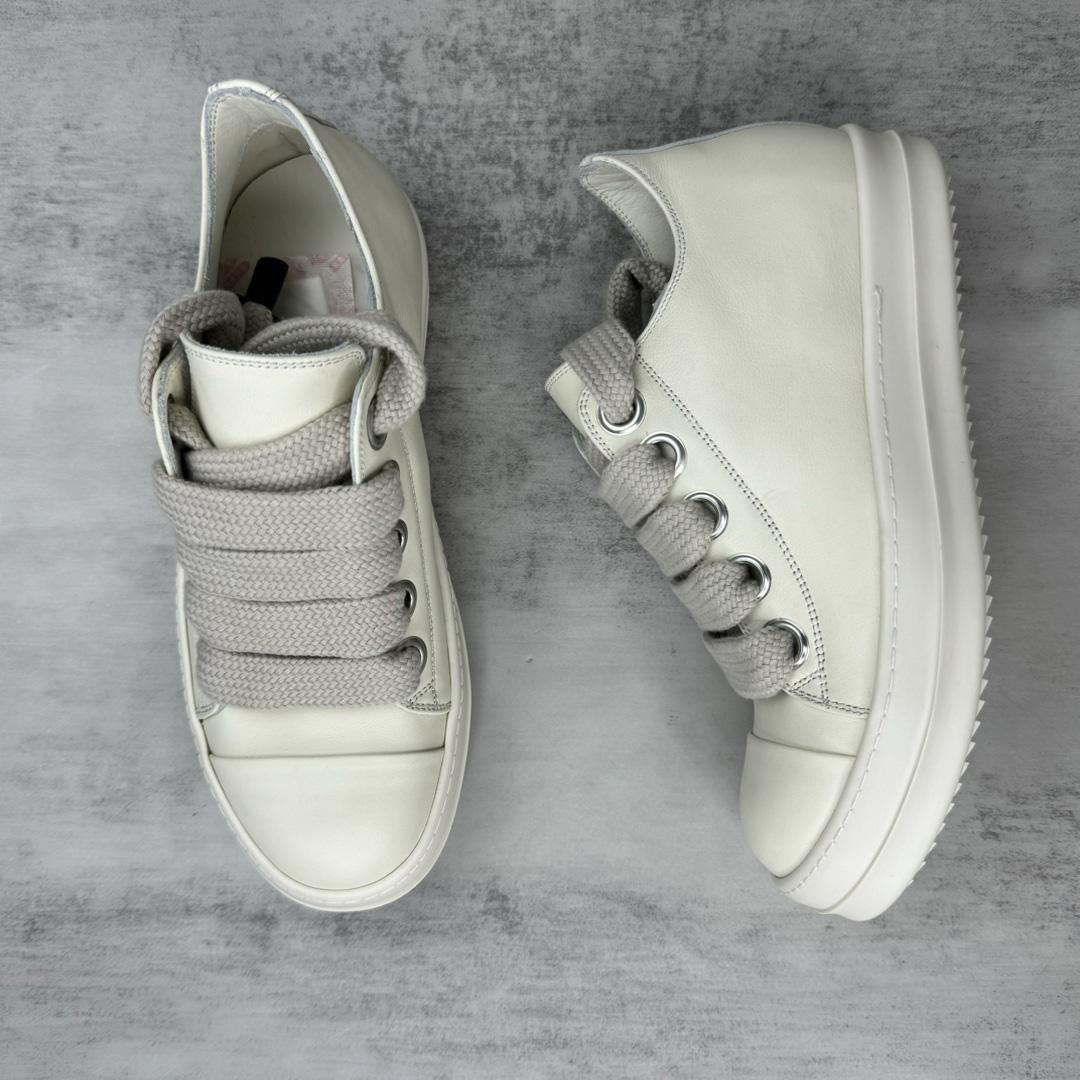 Rick Owens Porterville Jumbo Laced Low 'Milk' - DesignerGu