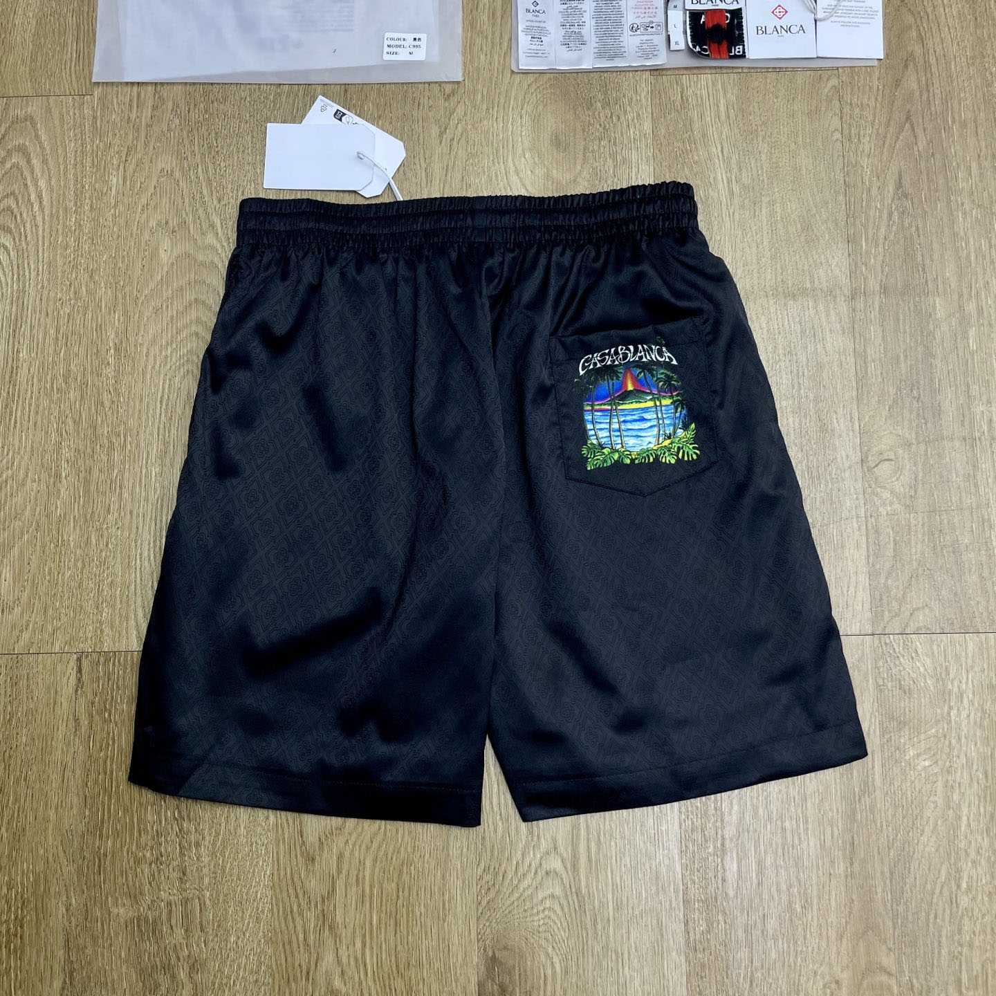 Casablanca Volcano Jacquard Silk Shorts CA3594 - DesignerGu