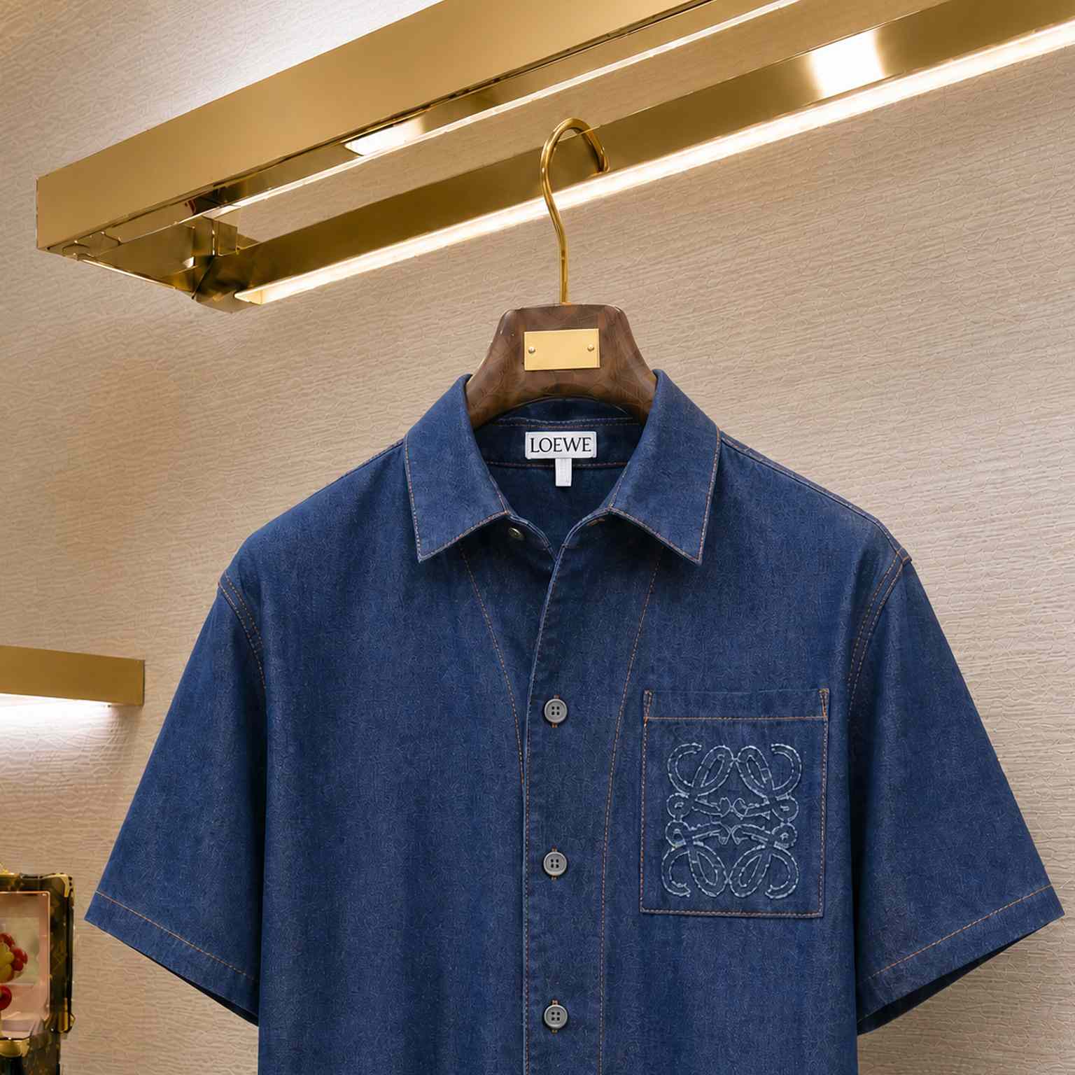Loewe Short Sleeve Shirt In Cotton - DesignerGu