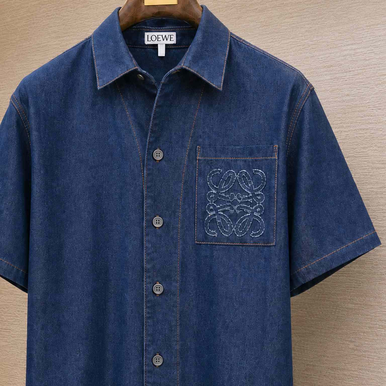 Loewe Short Sleeve Shirt In Cotton - DesignerGu