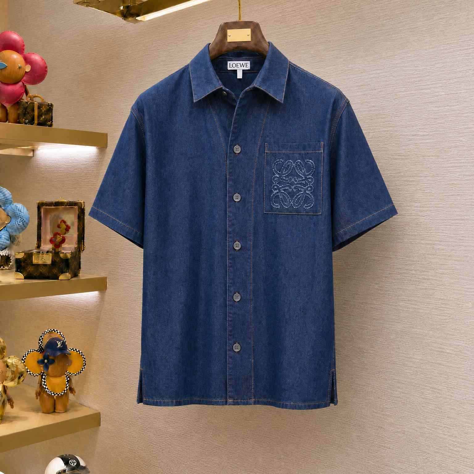 Loewe Short Sleeve Shirt In Cotton - DesignerGu