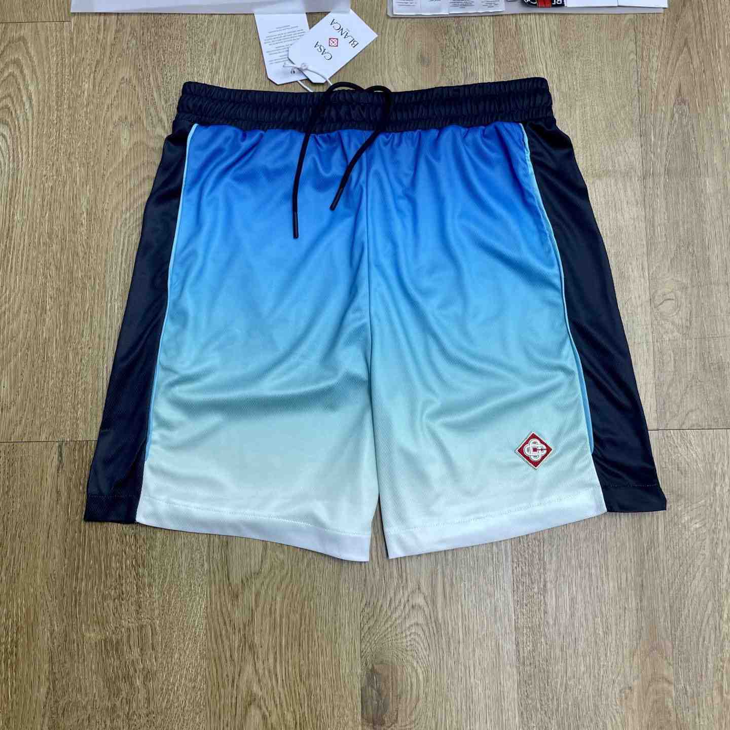 Casablanca Blue & Green Gradient Football Shorts C1159 - DesignerGu