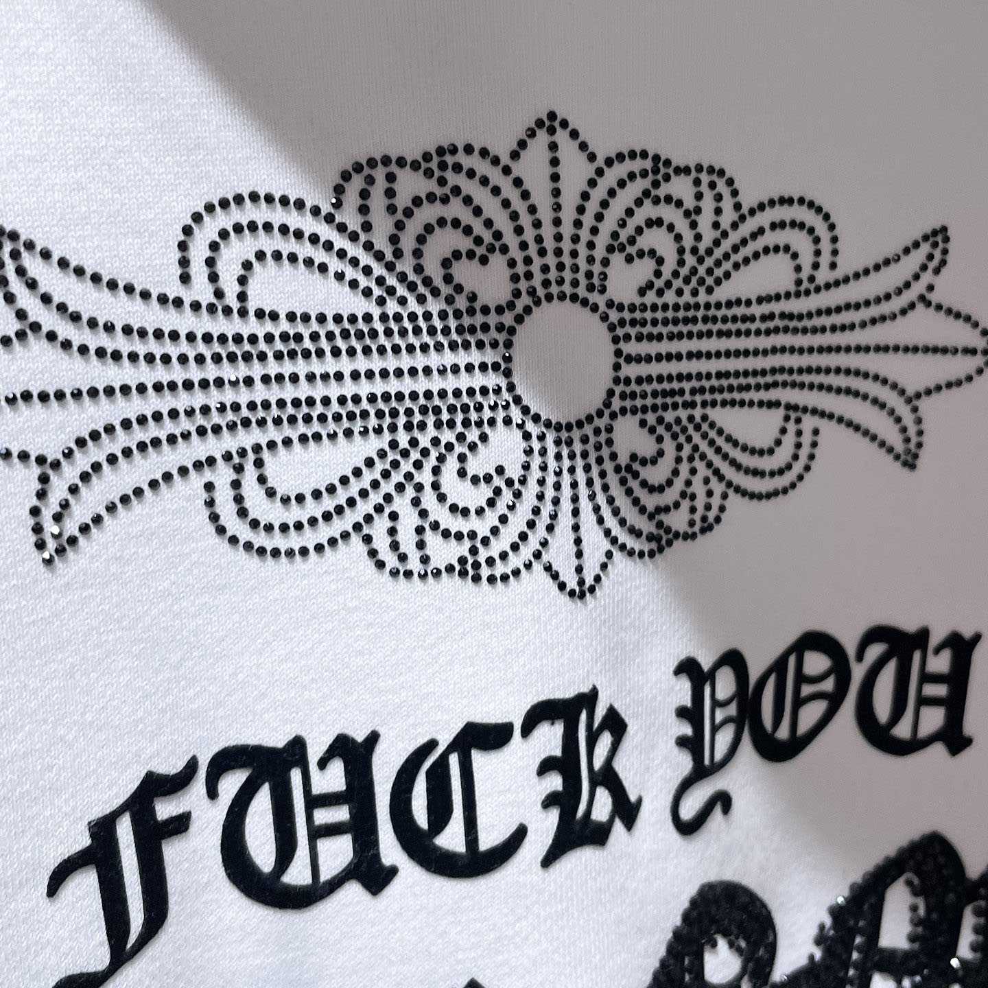 Chrome Hearts Cross Embroidery White Hoodie - DesignerGu