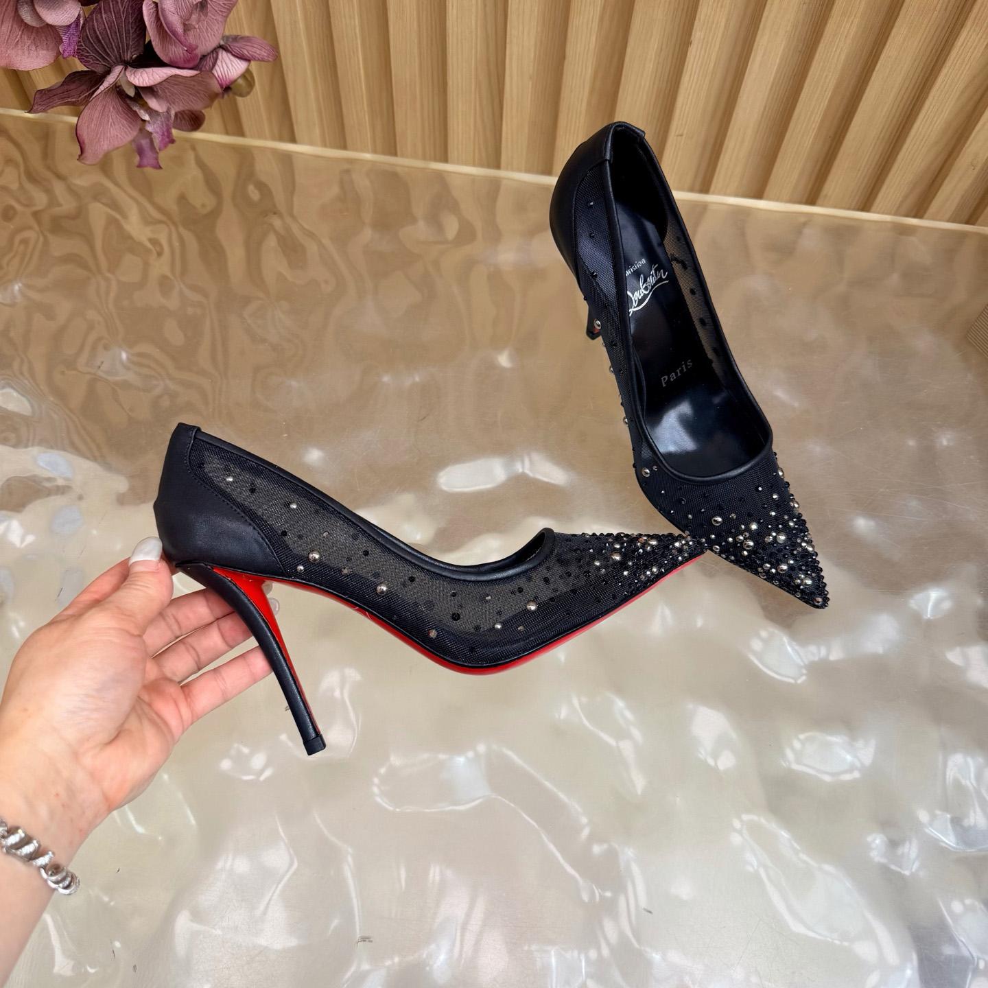 Christian Louboutin Miss Z Degrastrass Leather Pumps 100 - DesignerGu