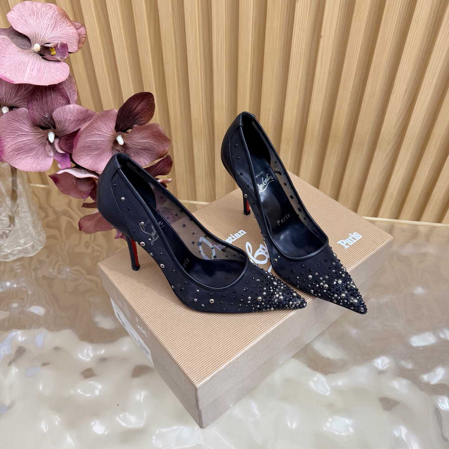 Christian Louboutin Miss Z Degrastrass Leather Pumps 100 - DesignerGu