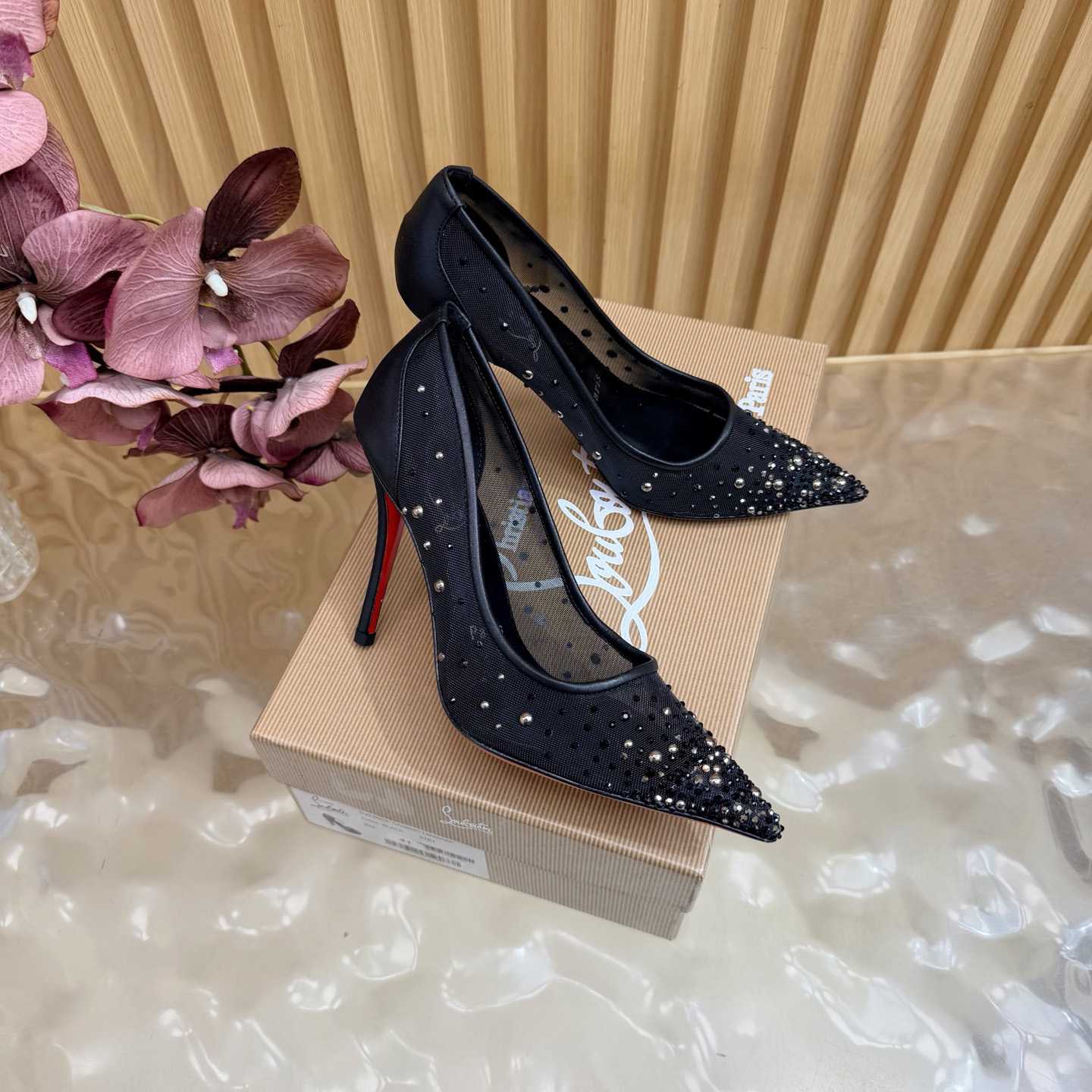 Christian Louboutin Miss Z Degrastrass Leather Pumps 100 - DesignerGu