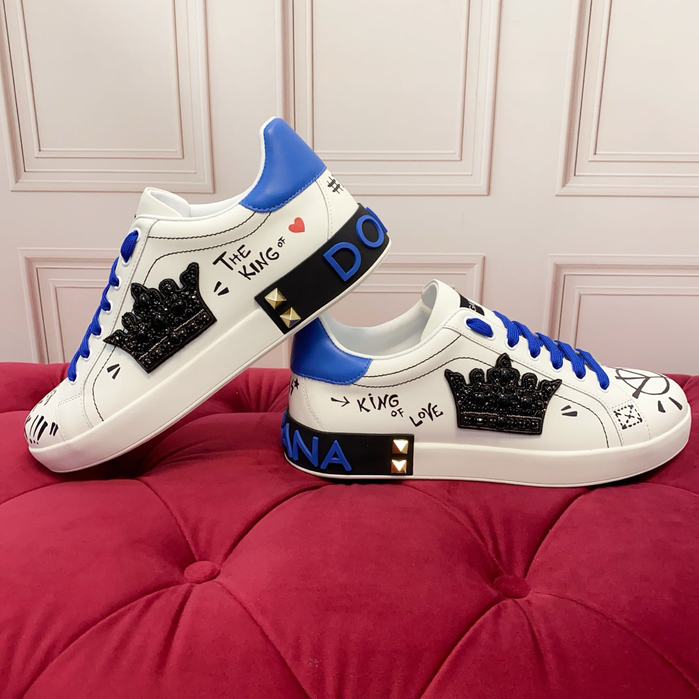 Dolce & Gabbana Portofino Leather Sneakers - DesignerGu