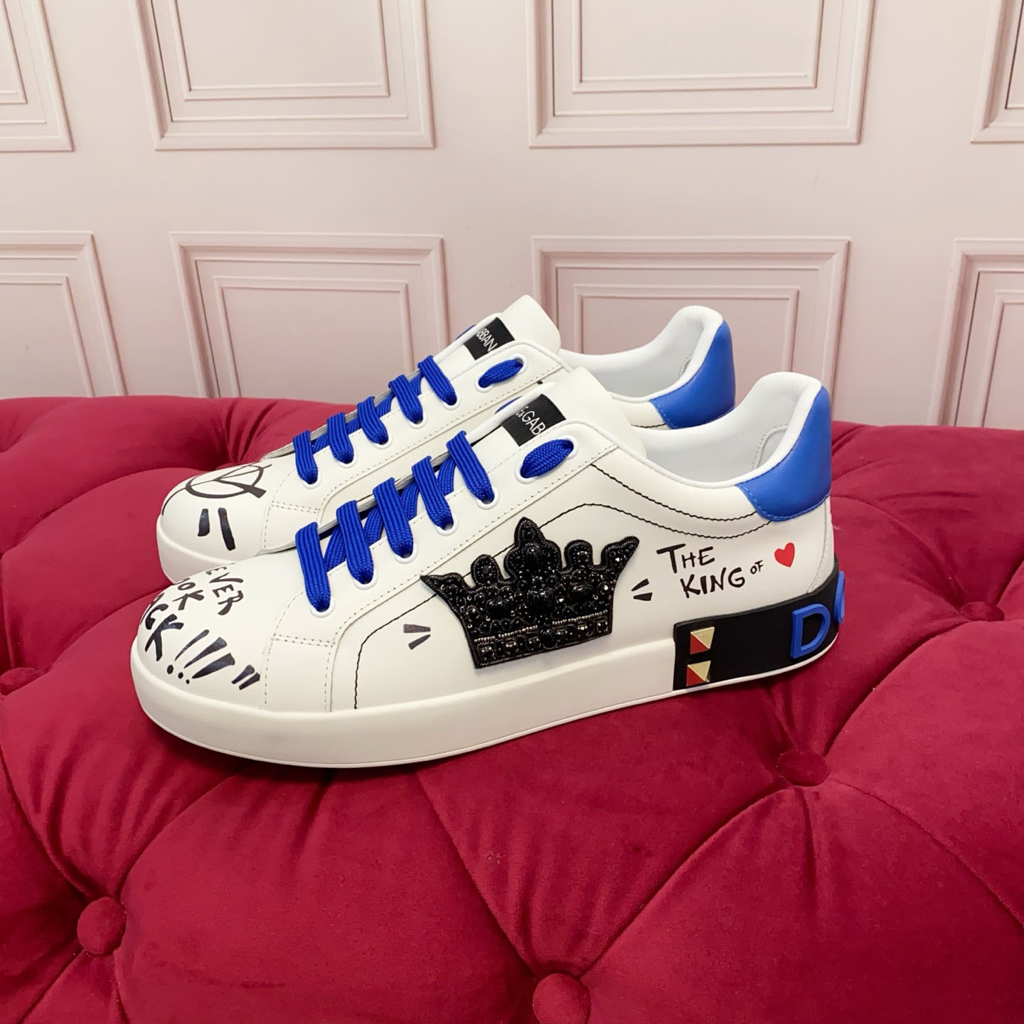 Dolce & Gabbana Portofino Leather Sneakers - DesignerGu