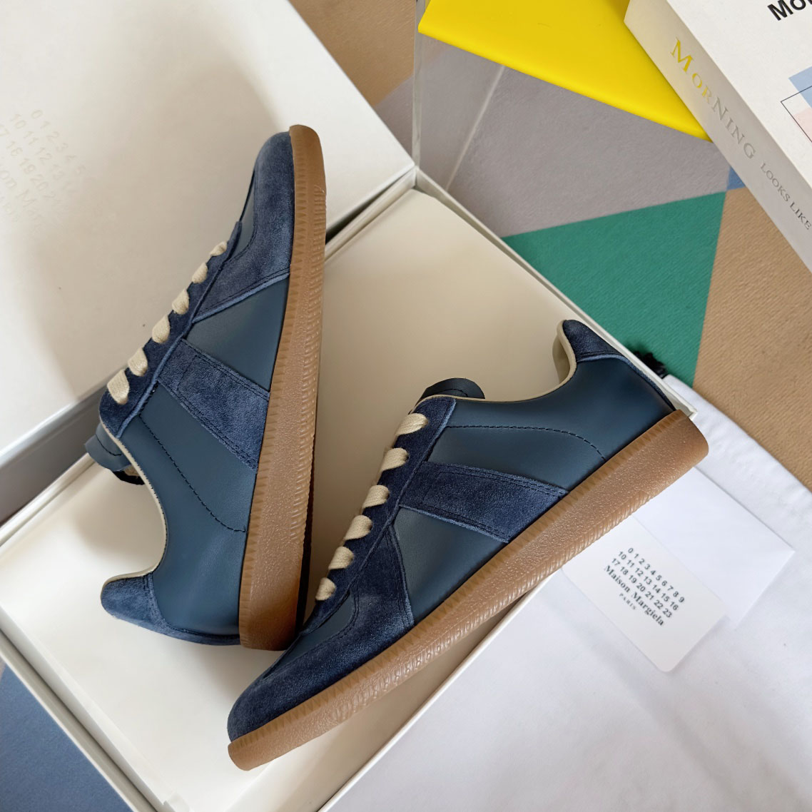 Maison MargielaReplica Suede And Leather Sneakers - DesignerGu