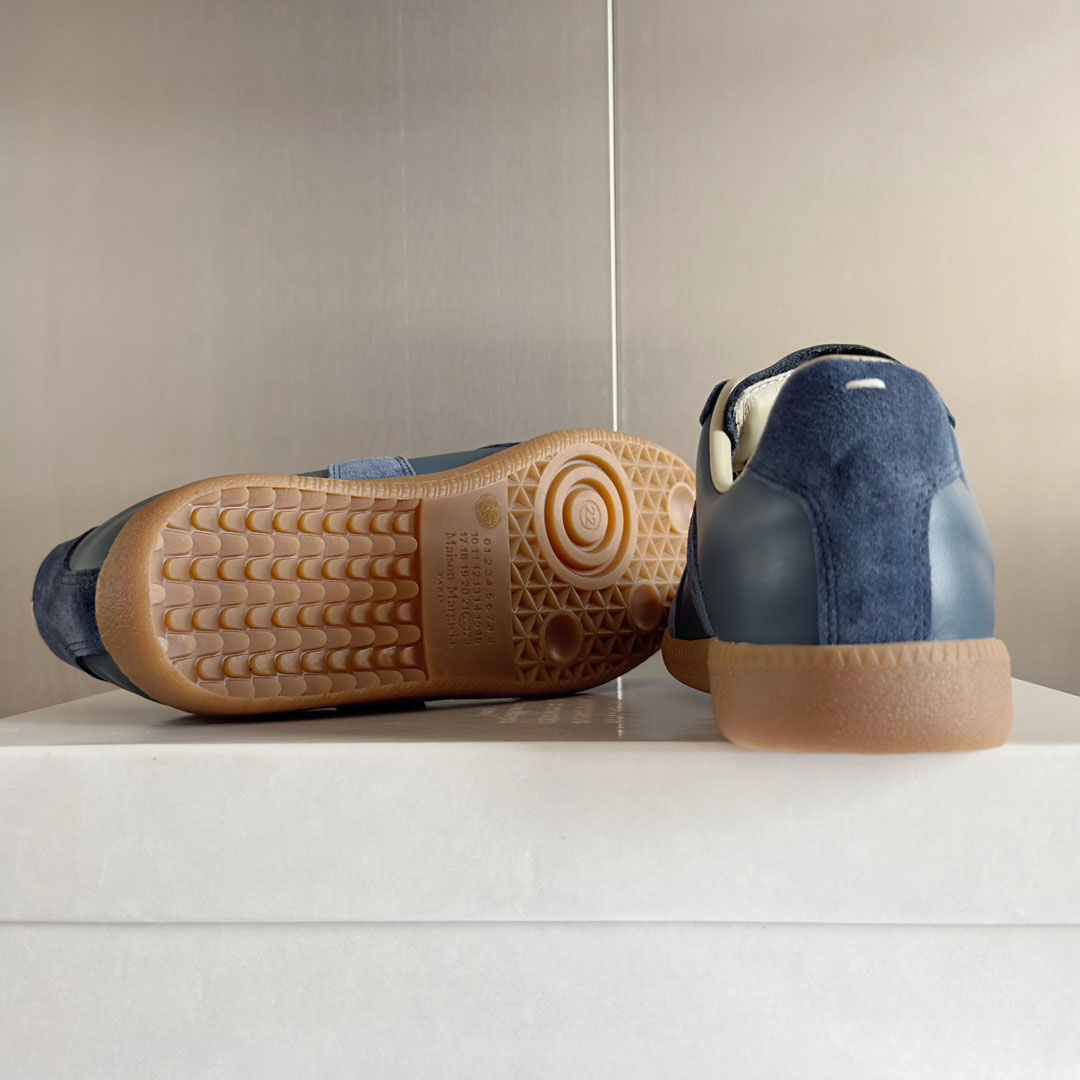 Maison MargielaReplica Suede And Leather Sneakers - DesignerGu