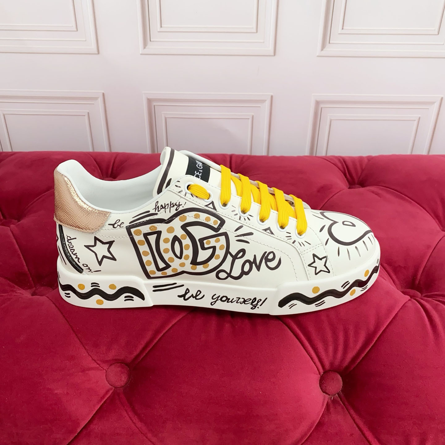 Dolce & Gabbana Calfskin Portofino Sneakers - DesignerGu