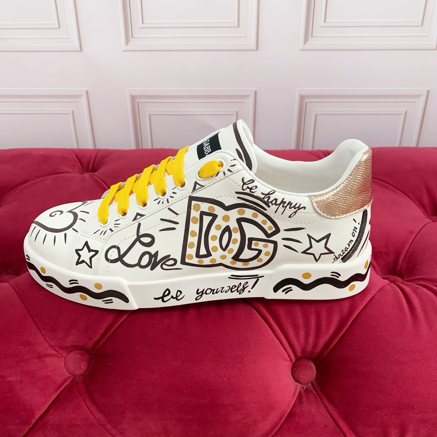 Dolce & Gabbana Calfskin Portofino Sneakers - DesignerGu