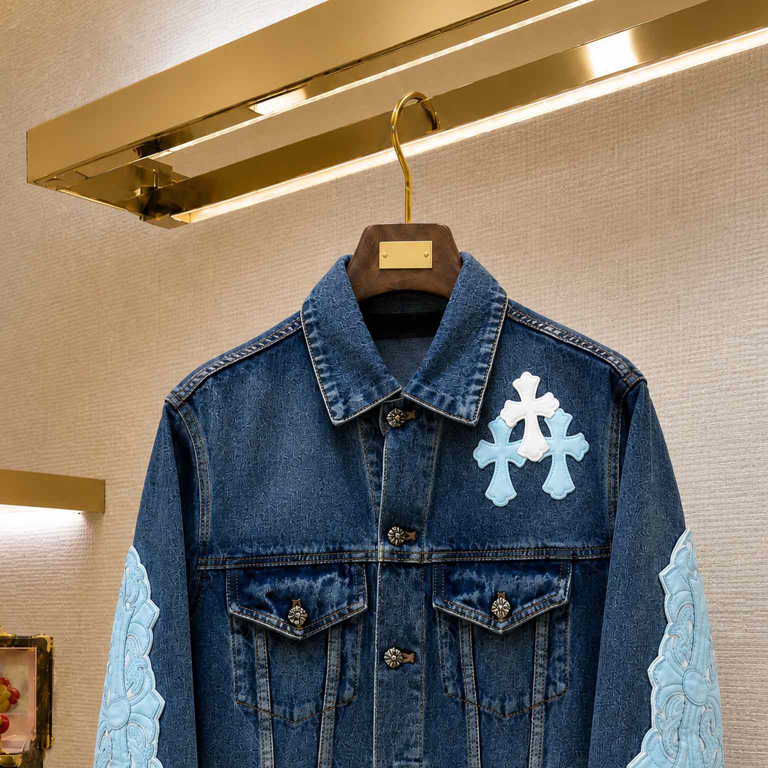 Chrome Hearts Denim Trucker Jacket - DesignerGu