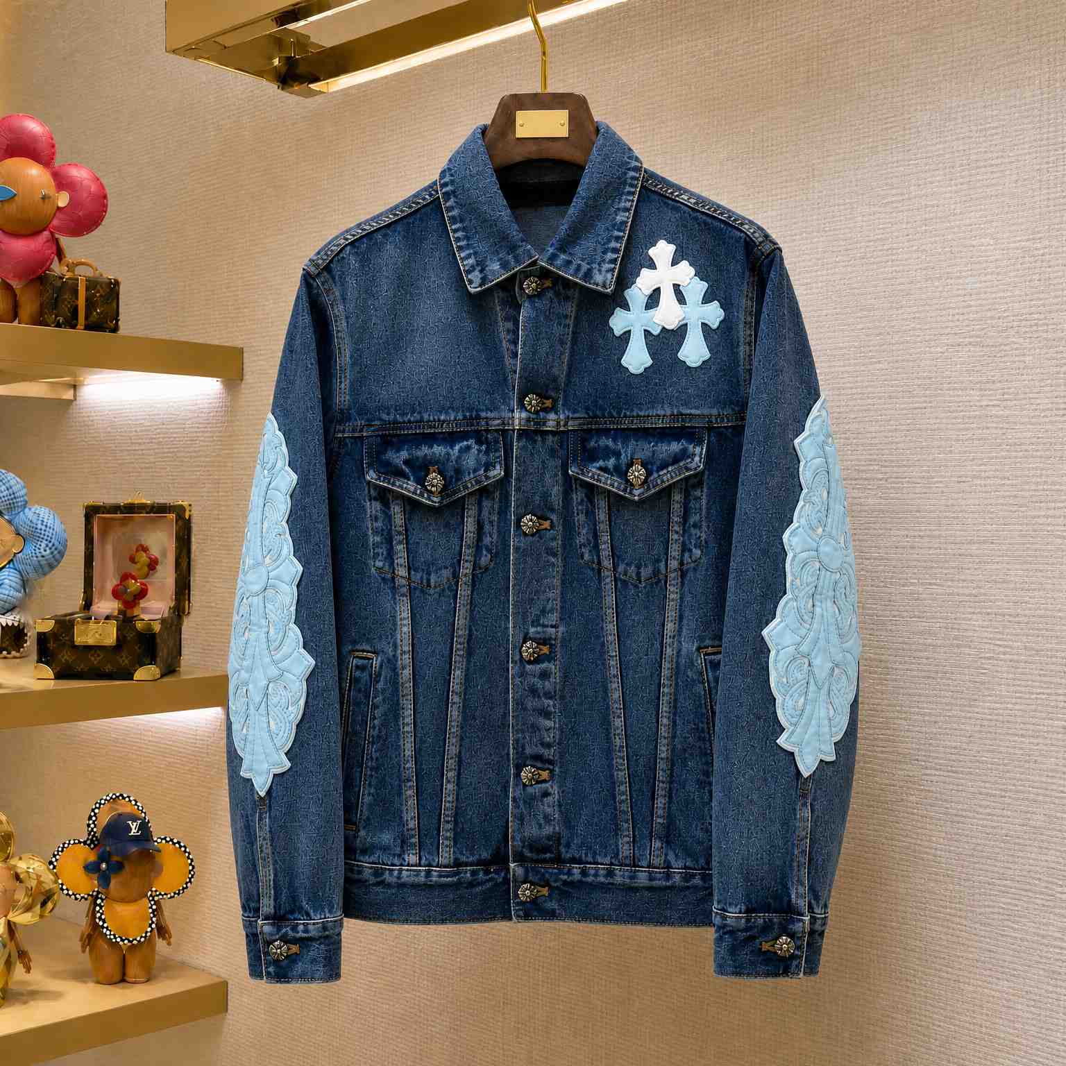 Chrome Hearts Denim Trucker Jacket - DesignerGu