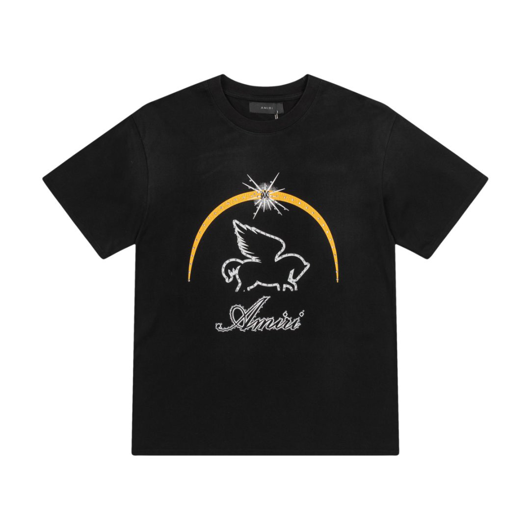 Amiri  Crystal Embellished Pegasus T-shirt - DesignerGu