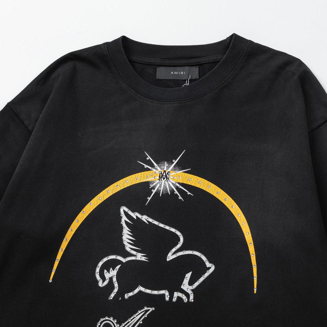 Amiri  Crystal Embellished Pegasus T-shirt - DesignerGu