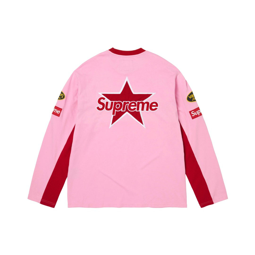 Supreme x Vanson Leathers Long-Sleeve Top 'Pink' - DesignerGu