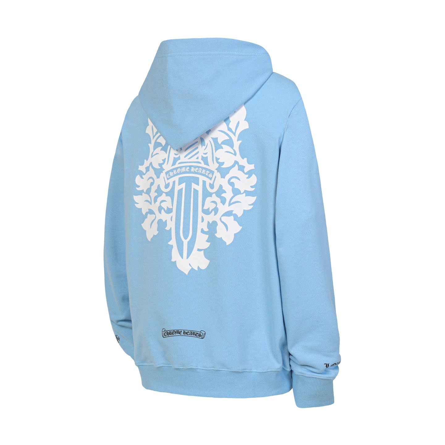 Chrome Hearts Miami Dagger Logo Hoodie 'Blue' - DesignerGu
