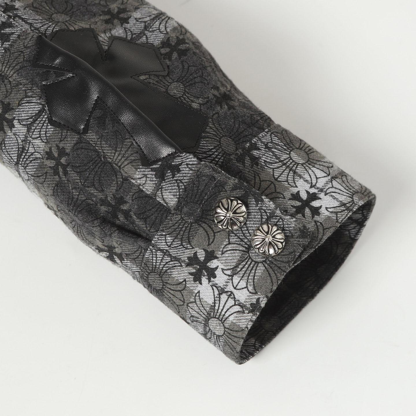 Chrome Hearts Monogram Cross Patch Flannel Shirt - DesignerGu