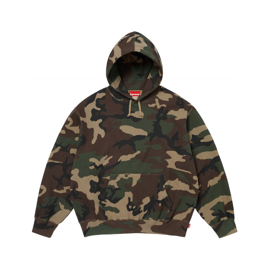 Supreme Satin Appliqué Hooded Sweatshirt 'Woodland Camo' - DesignerGu