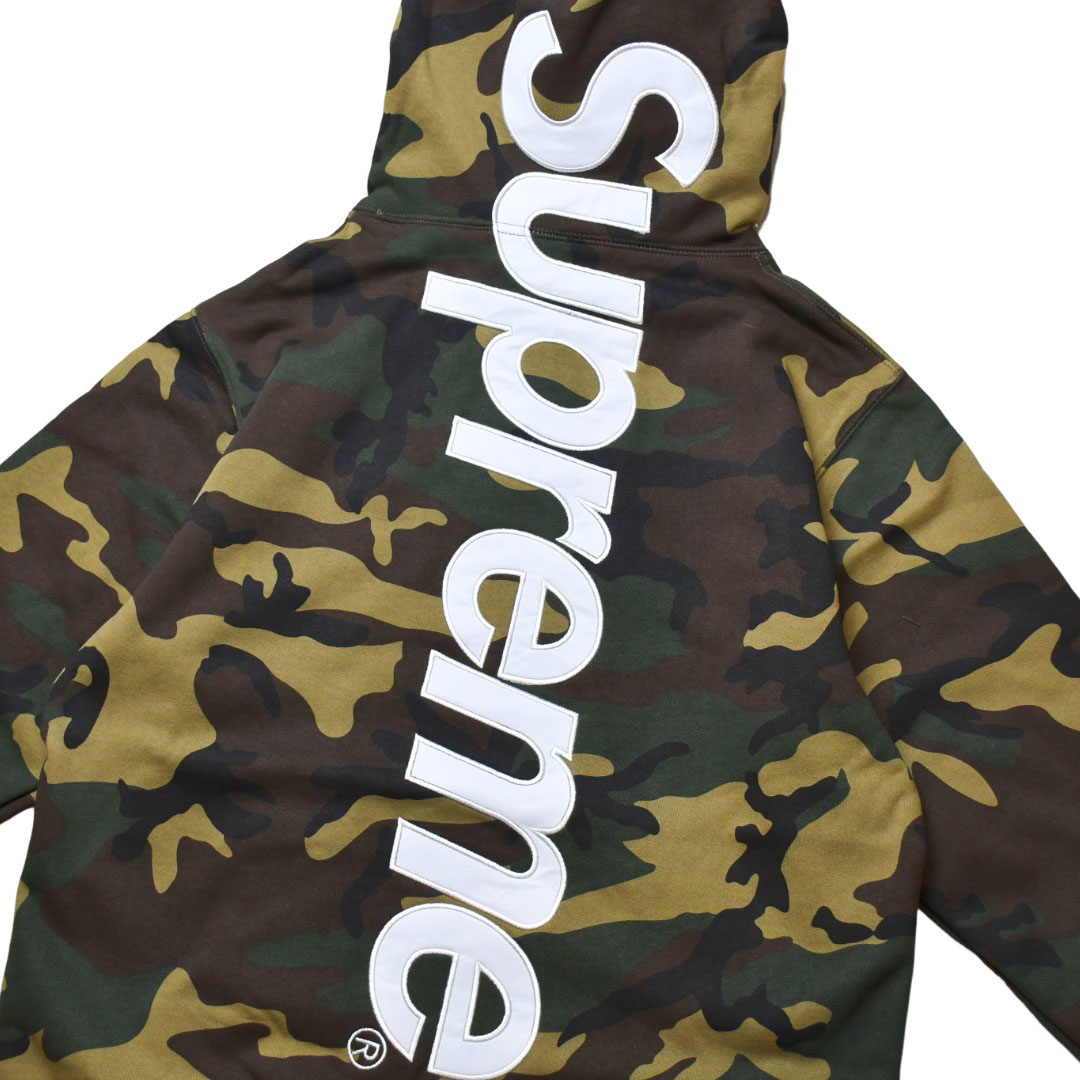 Supreme Satin Appliqué Hooded Sweatshirt 'Woodland Camo' - DesignerGu