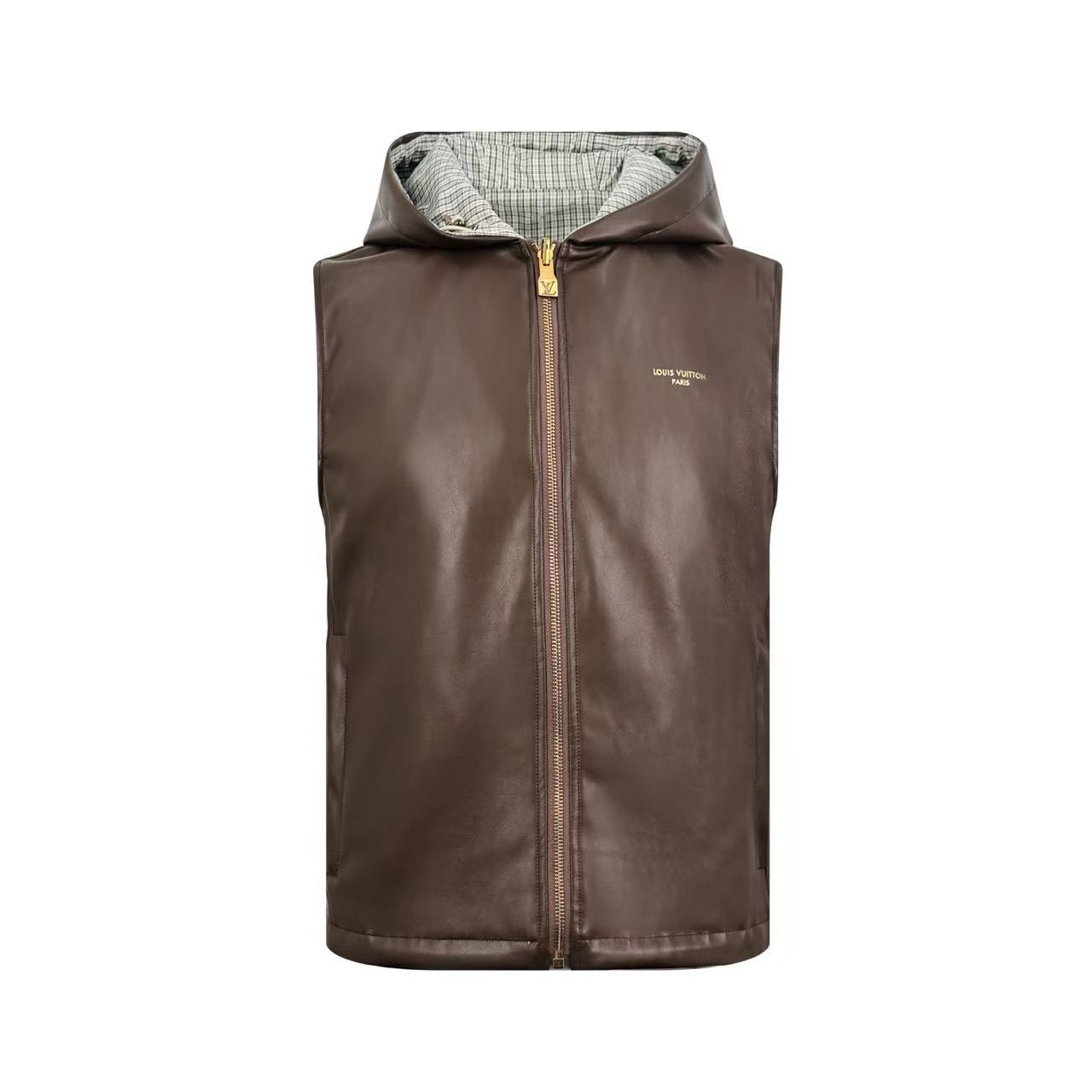 Louis Vuitton Monogram Check Reversible Leather Gilet 1AK6VH - DesignerGu