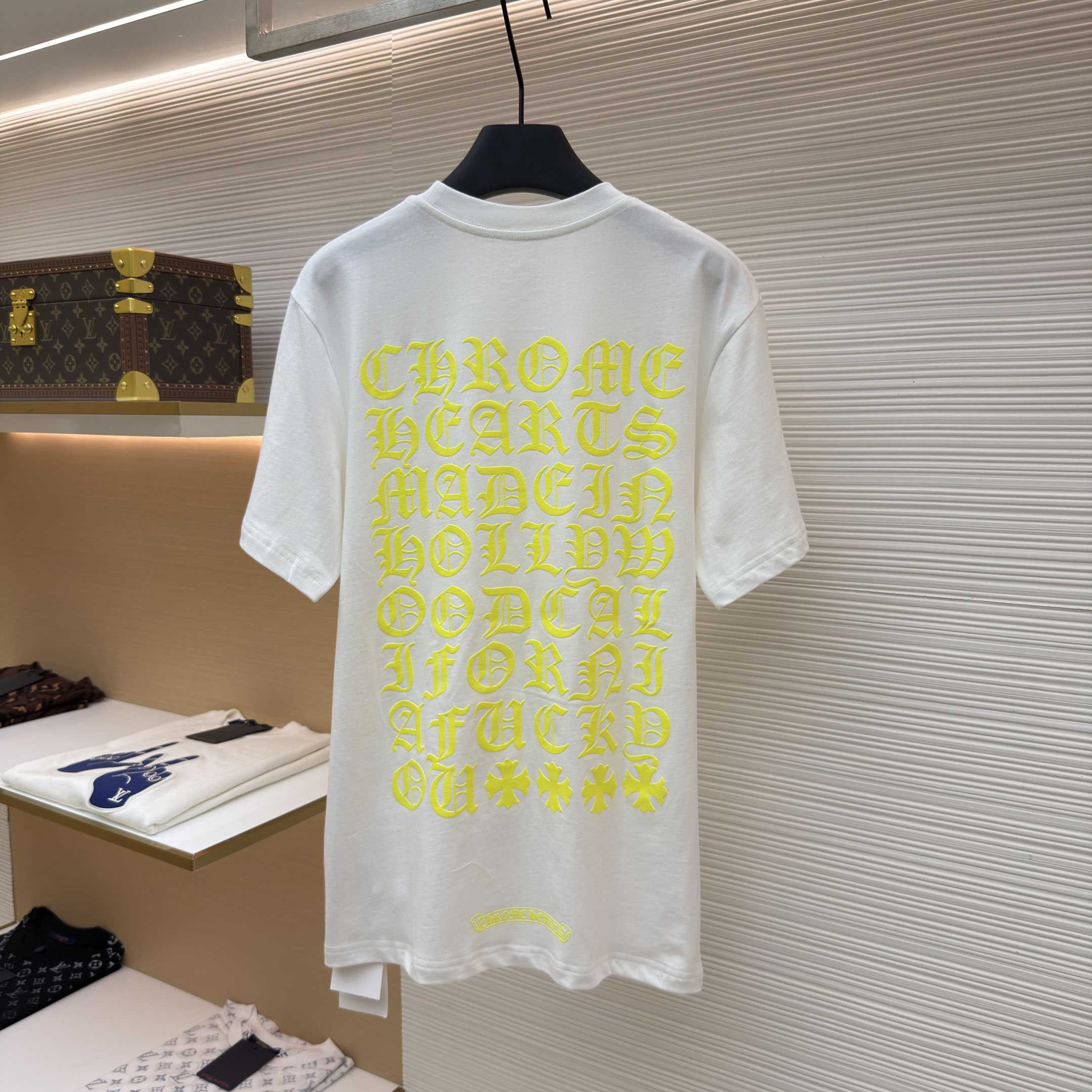 Chrome Hearts LA Exclusive Yellow Script Tee - DesignerGu