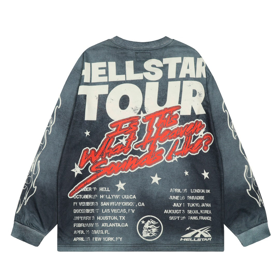 Hellstar Tour Longsleeve Grey - DesignerGu