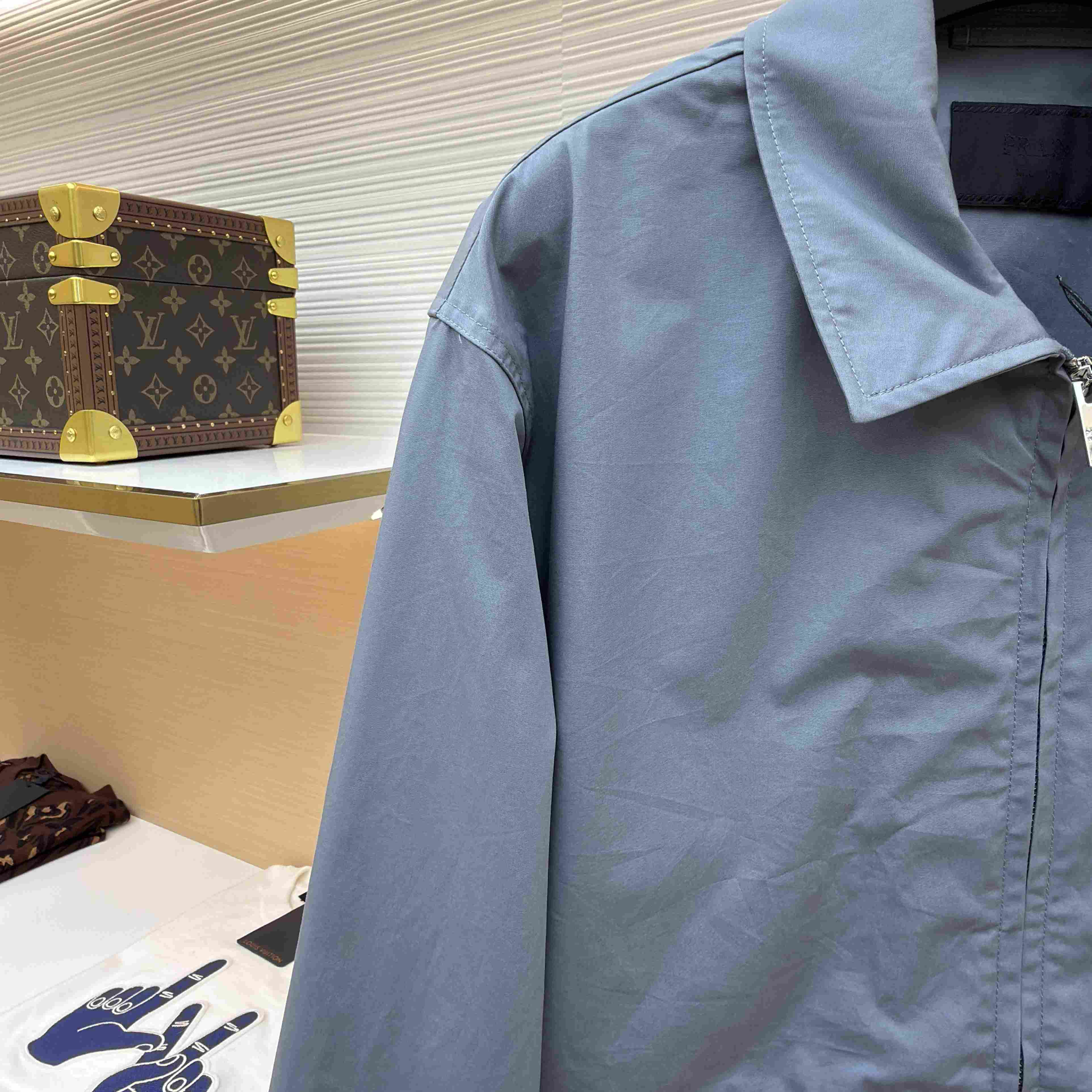 Prada Technical Cotton Zipper Blouson Jacket - DesignerGu