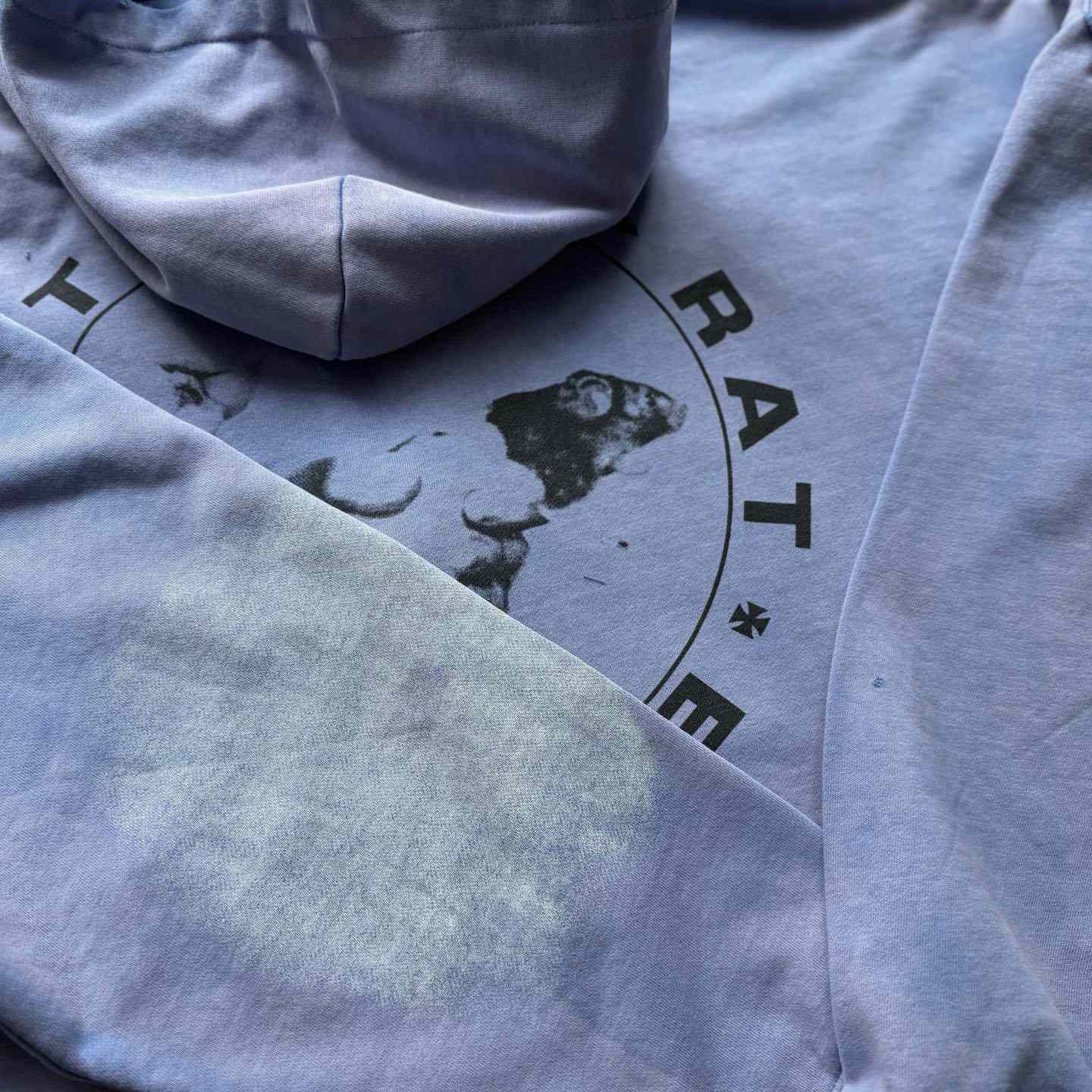 Enfants Riches Déprimés Printed Distressed Cotton-Jersey Zip-Up Hoodie  - DesignerGu